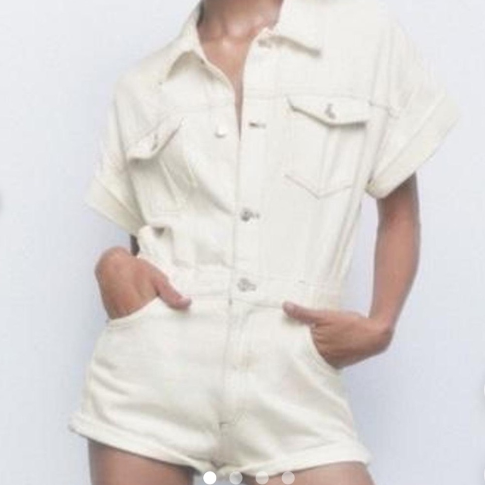 Zara Denim Romper